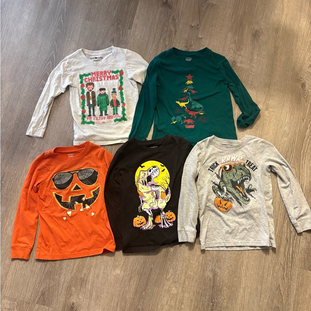Boys Long Sleeve Holiday Shirts - Size 6